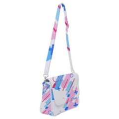 Abstract Geometric Pattern  Shoulder Bag With Back Zipper by brightlightarts