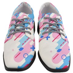 Abstract Geometric Pattern  Women Heeled Oxford Shoes by brightlightarts