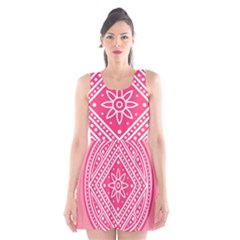 Mandala Pattern Dresses Design Scoop Neck Skater Dress by brightlightarts