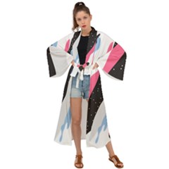 Abstract Space Pattern Design Maxi Kimono by brightlightarts