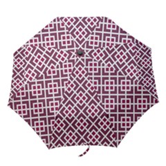 Two Tone Lattice Pattern Purple Folding Umbrellas by kellehco