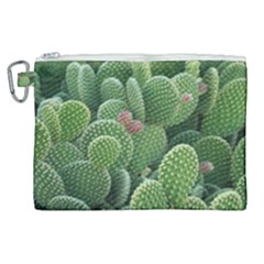 Green Cactus Canvas Cosmetic Bag (xl)