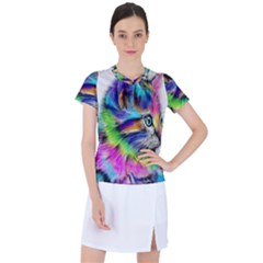 Rainbowcat Women s Sports Top by Sparkle