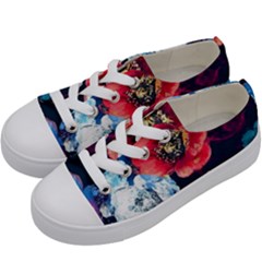 Flowers Pattern Kids  Low Top Canvas Sneakers by Sparkle