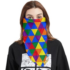 Gay Pride Rainbow Alternating Triangles Face Covering Bandana (triangle) by VernenInk