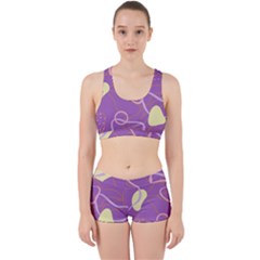 Abstract Purple Pattern Design Work It Out Gym Set by brightlightarts