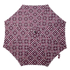 Two Tone Lattice Pattern Hook Handle Umbrellas (large) by kellehco