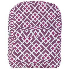 Two Tone Lattice Pattern Full Print Backpack by kellehco