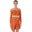 Fire On The Sun Off Shoulder Top with Skirt Set View1