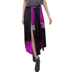 Abstract Tiles Velour Split Maxi Skirt by essentialimage