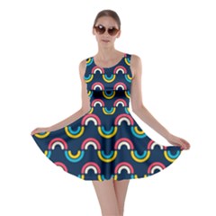 Geo Rainbow Stroke Skater Dress by tmsartbazaar