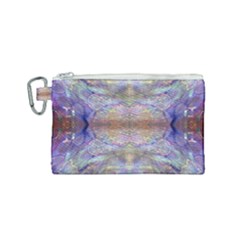 Amethyst Marbling Canvas Cosmetic Bag (small) by kaleidomarblingart