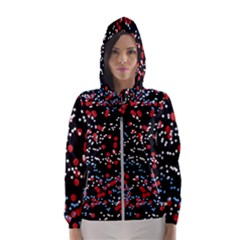 Multicolored Bubbles Motif Abstract Pattern Women s Hooded Windbreaker by dflcprintsclothing