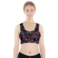 Multicolored Bubbles Motif Abstract Pattern Sports Bra With Pocket by dflcprintsclothing