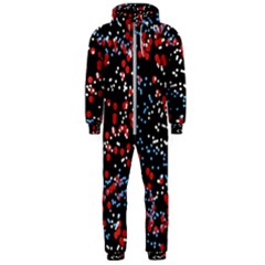 Multicolored Bubbles Motif Abstract Pattern Hooded Jumpsuit (men)  by dflcprintsclothing