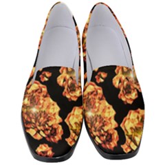 Copper Floral Women s Classic Loafer Heels