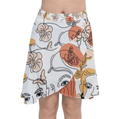 Lady Like Chiffon Wrap Front Skirt by designsbymallika