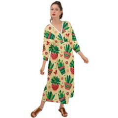 Cactus Love  Grecian Style  Maxi Dress by designsbymallika