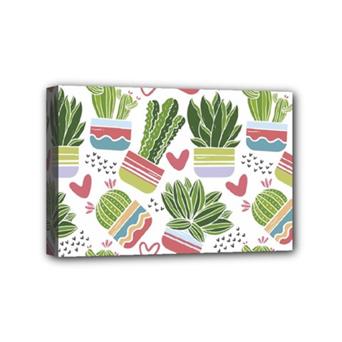 Cactus Love  Mini Canvas 6  X 4  (stretched) by designsbymallika