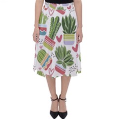Cactus Love  Classic Midi Skirt by designsbymallika