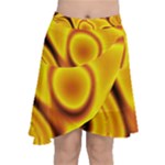 Golden Honey Chiffon Wrap Front Skirt