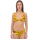 Golden Honey Double Strap Halter Bikini Set