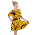 Golden Honey Kids  Shoulder Cutout Chiffon Dress