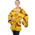 Golden Honey Long Sleeve Velvet Kimono 