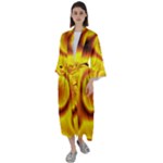 Golden Honey Maxi Satin Kimono