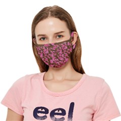 Pink Brown Camouflage Crease Cloth Face Mask (adult) by SpinnyChairDesigns