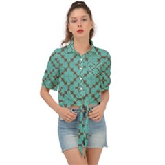 Tiles Tie Front Shirt  by Sobalvarro