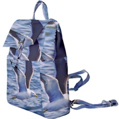 Seagull Flying Over Sea, Montevideo, Uruguay Buckle Everyday Backpack by dflcprintsclothing