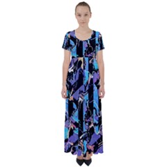 Eyesore  High Waist Short Sleeve Maxi Dress by MRNStudios