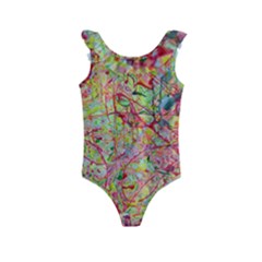 Quarantine Spring Kids  Frill Swimsuit by arwwearableart