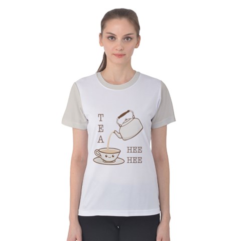 Tea Hee Hee Women s Cotton Tee by CuteKingdom