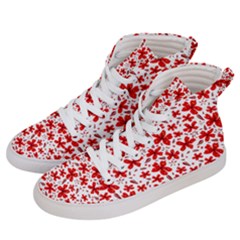 Red Flowers Men s Hi-top Skate Sneakers by CuteKingdom