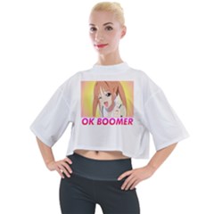 Ok Boomer Mock Neck Tee by Dimedrolisimys