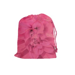 Beauty Pink Rose Detail Photo Drawstring Pouch (large) by dflcprintsclothing