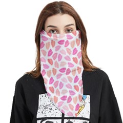 Pink Leaves Face Covering Bandana (triangle) by CuteKingdom