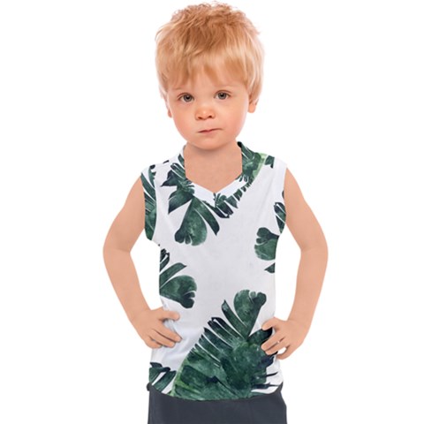 Green Banana Leaves Kids  Sport Tank Top by goljakoff