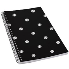 Black And White Baseball Motif Pattern 5 5  X 8 5  Notebook by dflcprintsclothing