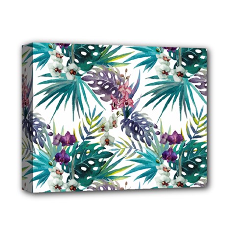 Tropical Flowers Deluxe Canvas 14  X 11  (stretched) by goljakoff