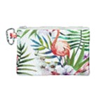 Tropical flamingo Canvas Cosmetic Bag (Medium)