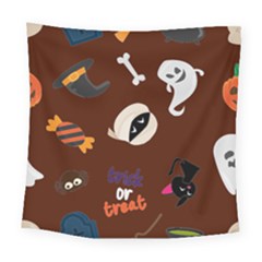 Halloween Seamless Repeat Pattern Square Tapestry (large) by KentuckyClothing