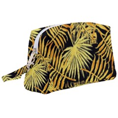 Gold Leaves Wristlet Pouch Bag (large) by goljakoff