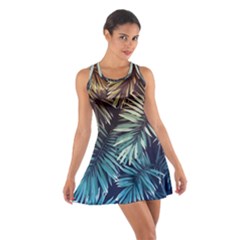 Tropical Leaves Cotton Racerback Dress by goljakoff