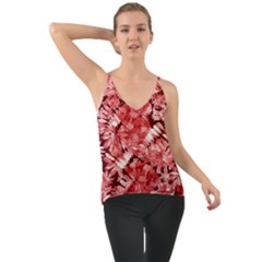 Red Leaves Chiffon Cami by goljakoff