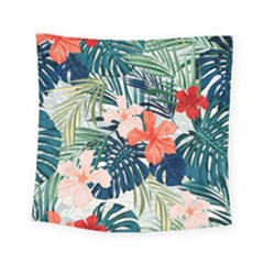 Tropical Flowers Square Tapestry (small) by goljakoff