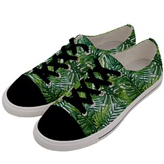 Green Leaves Men s Low Top Canvas Sneakers by goljakoff