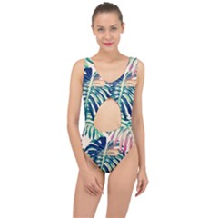 Monstera Leaf Center Cut Out Swimsuit by goljakoff